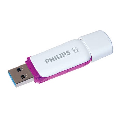 Philips FM64FD75B Snow edition 3.0 64GB USB 3.0 USB stick Lilla Hvid